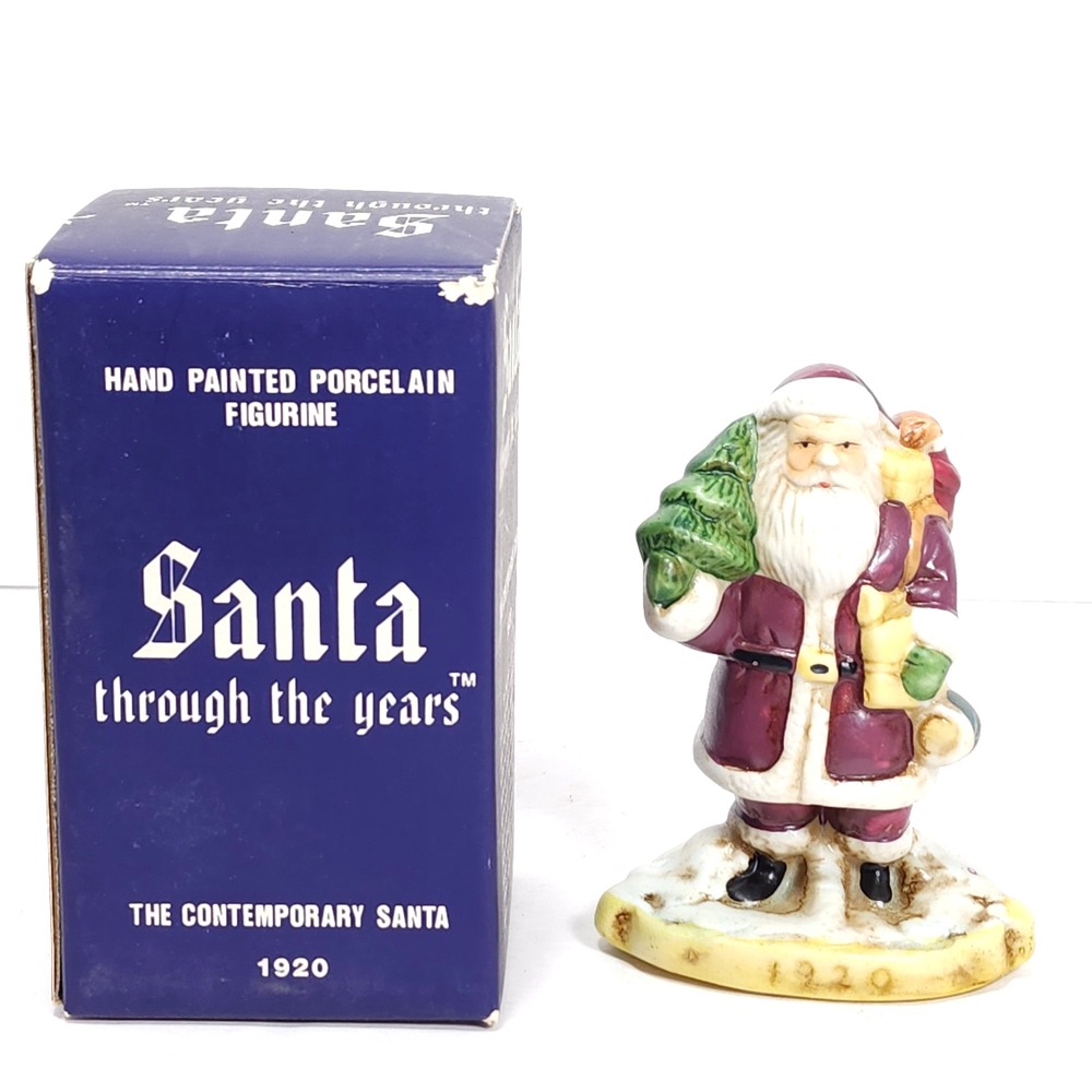 Santa Through The Years 1920 The Contemporary Santa Christmas Porcelain 1990 Vtg
